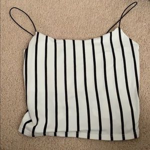 Striped cami crop top